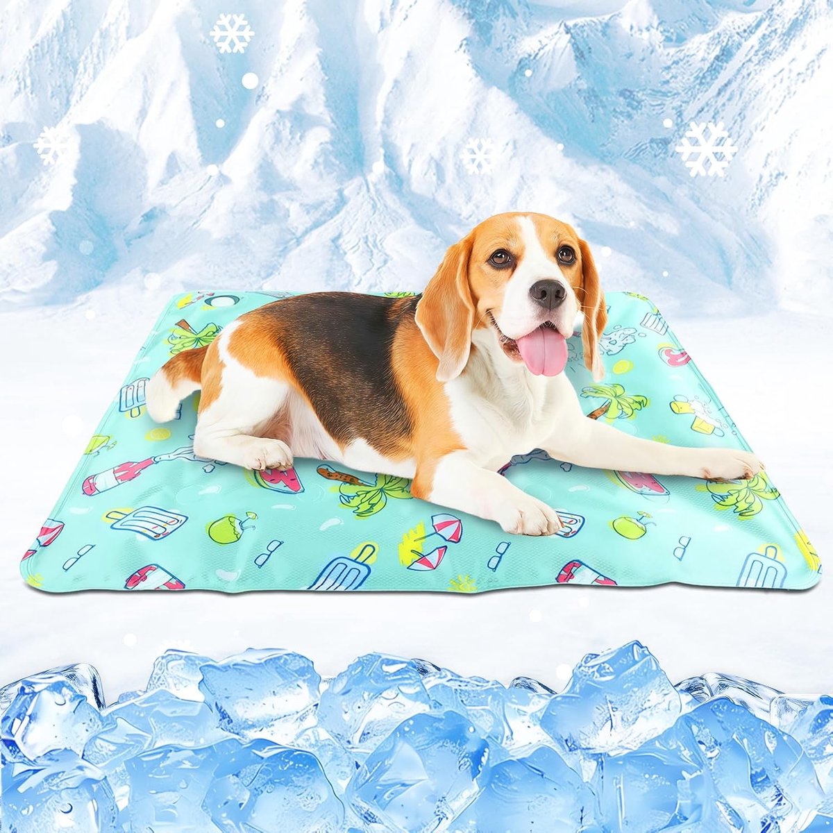 Koelmat voor honden en katten, 60 x 90 cm, koelmat voor honden, zelfkoelend, niet giftig, huisdierkoelmat voor banken, camping, kennels, vloeren