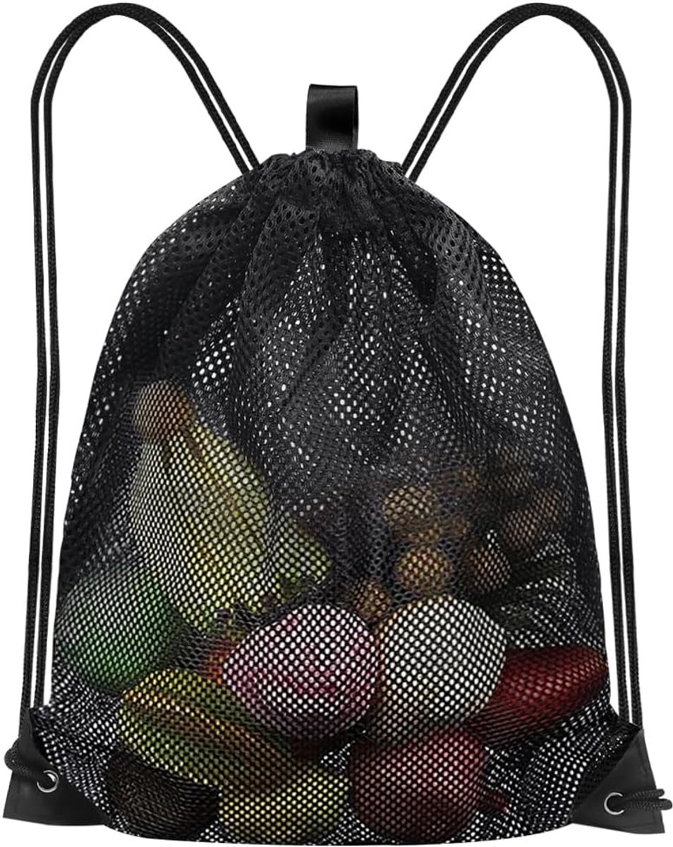Nettas met trekkoord, nettas, grote rugzakken met trekkoord, strandtas voor winkelen, zwemmen, fitness, strand