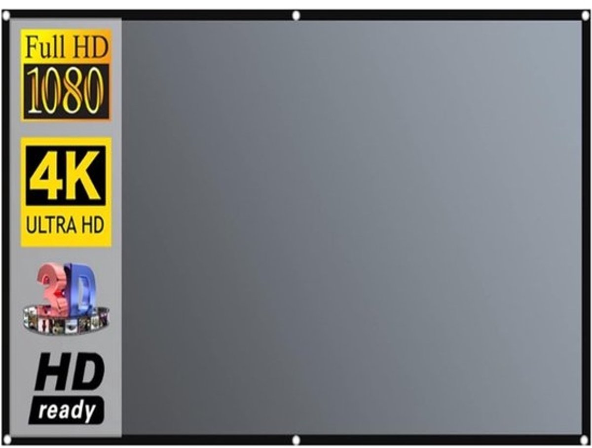 Projectorscherm Projector Scherm 16:9 Metalen Anti Licht Gordijn Reflecterende Stoffen Doek DLP Projector Anti Licht voor Home Theater Backyard Cinema Travel (Color : B, Size : 50 inch)