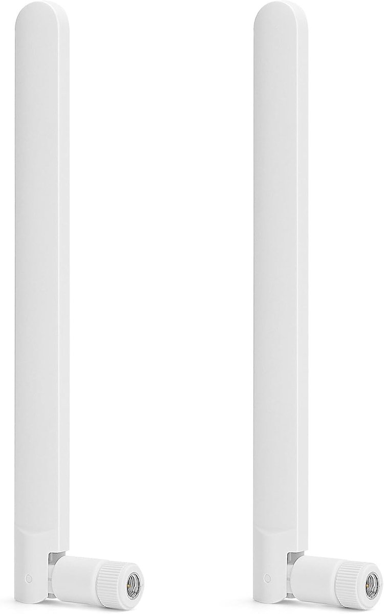 4G LTE / 5G Sub-6 antenne 8 dbi breedband 600-3980MHz met SMA-stekker voor CPE router, mobiele hotspot, extender, cellulaire trail camera's, wit (2 stuks)