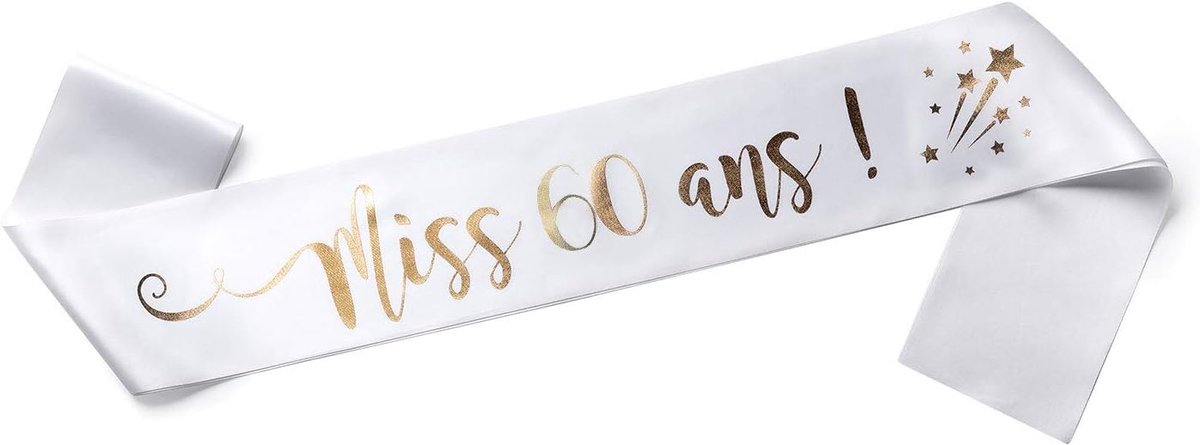 Sjaal voor verjaardagsfeest - 18 jaar, 20 jaar, 30 jaar, 40 jaar, 50 jaar en 60 jaar - om te dragen of cadeau te geven op de D-Day