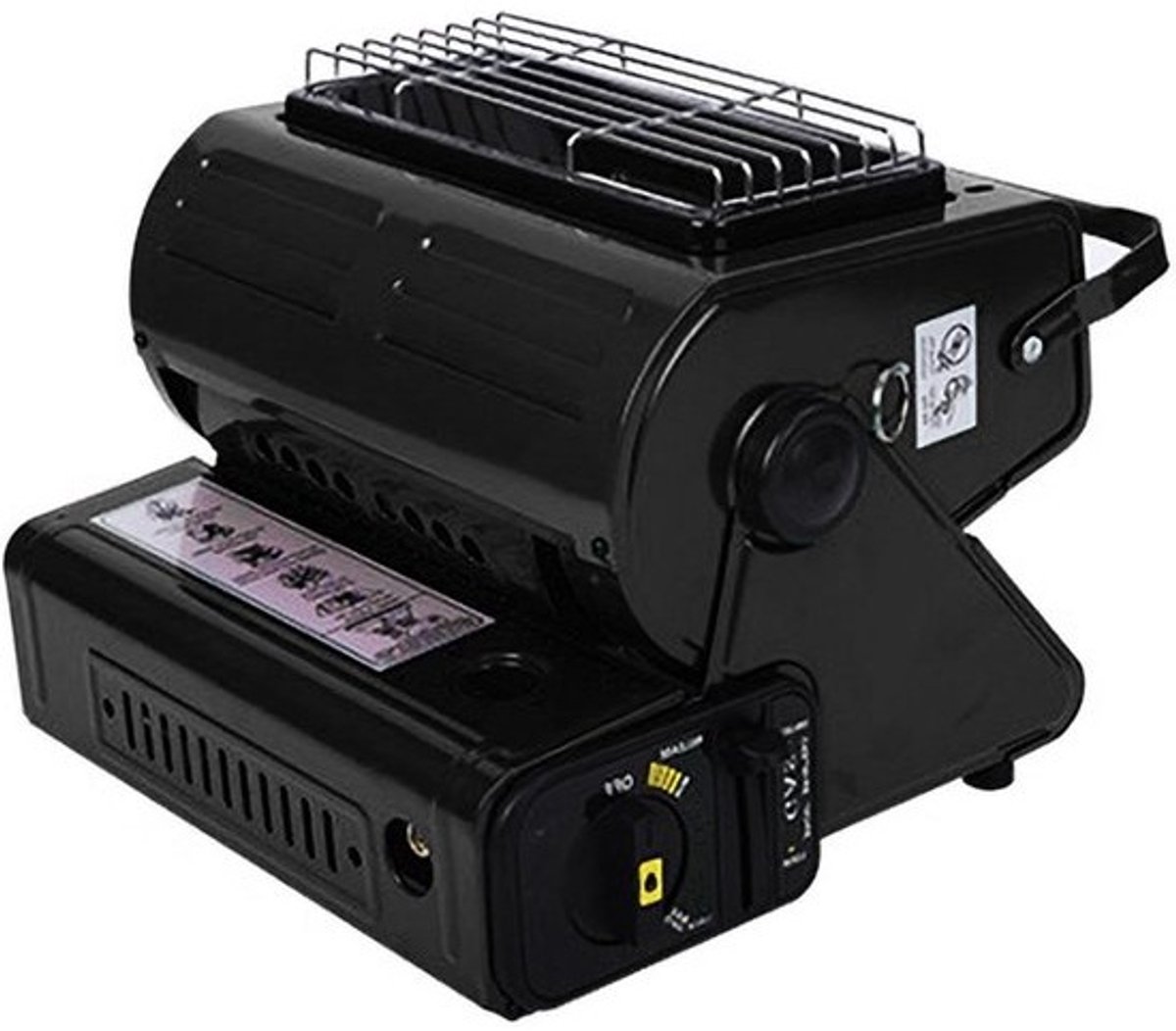 Elektrische Terrasverwarmer - Buitenverwarmer Bureauverwarmer - Buitenruimte Verwarmen - Twee Verwarmingsmodi - 25.3D x 28.7B x 25.3H cm - Zwart