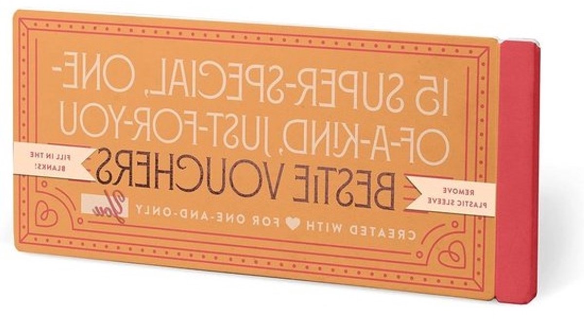 Cadeaubonnen Boek - Vriendschapsbonnen - Vriendschap Vieren - 15 Unieke Coupons - 19 x 8 cm - Bestie