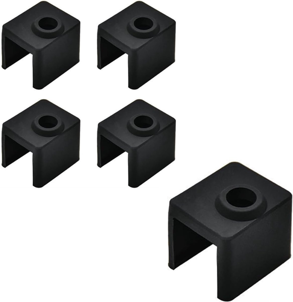Set van 5 siliconen Chaussettes - Bescherming voor huidtempérature, compatibel met Avec Elegoo Neptune 4 en 4 Pro, extrudeuse van 3D-primers, accessoires voor onderdelen Hotend