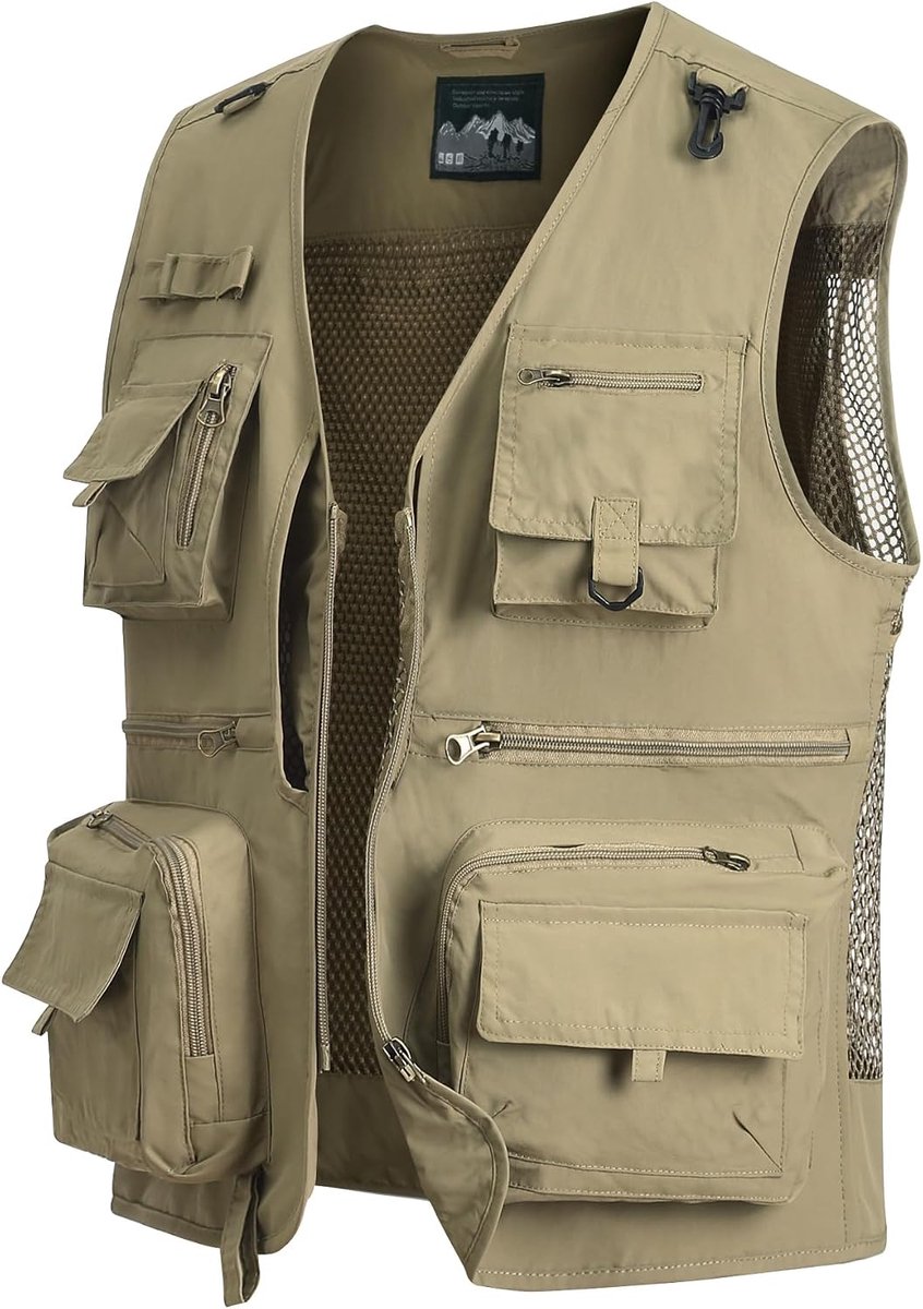 Outdoor Vissen Vest Multi Pocket Utility Gilet Casual Ademend Fotografie Vest Sneldrogend Mouwloze Jassen Tops Camping Jacht Vest