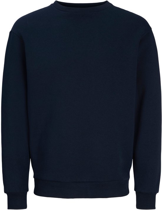 Donkerblauw Jack & Jones sweatshirt met ronde hals, lange mouwen en boorden in regular fit.