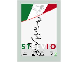 Poster Passo dello Stelvio - Vintage Design - 30x40 cm
