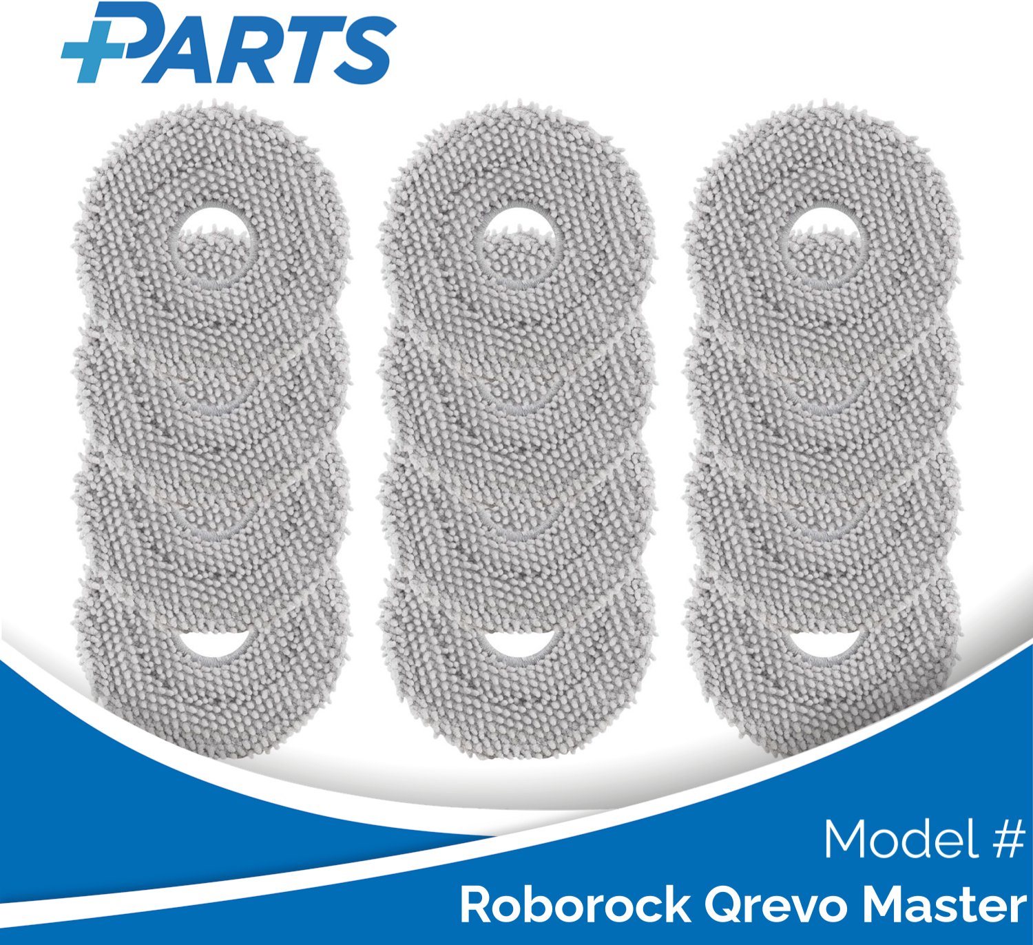 Plus.Parts Roborock Qrevo Master Dweilpads (12 Stuks, Plus.Parts® alternatief voor 8.02.0246) Overig