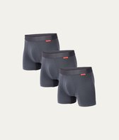 Undiemeister Boxershorts Heren - 3-Pack - Naadloos Ondergoed - Onderbroeken - Tencel - Lava Rock (Grijs) - Maat L