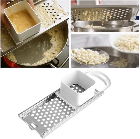 Handmatige Spaetzle Maker voor Perfecte Pasta - RVS Bladen en Duurzaam Ontwerp, Ideaal voor Eieren en Gerechten — afbeelding 4