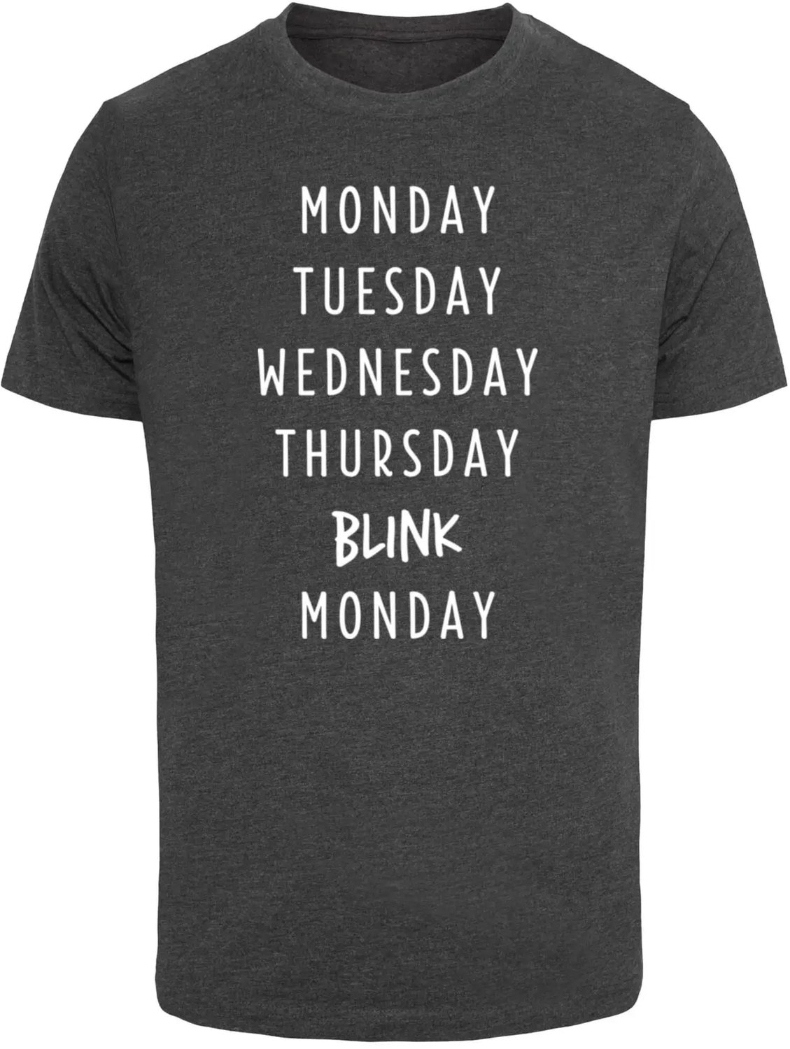 T-shirt met ronde hals Mister Tee Blink Houtskool