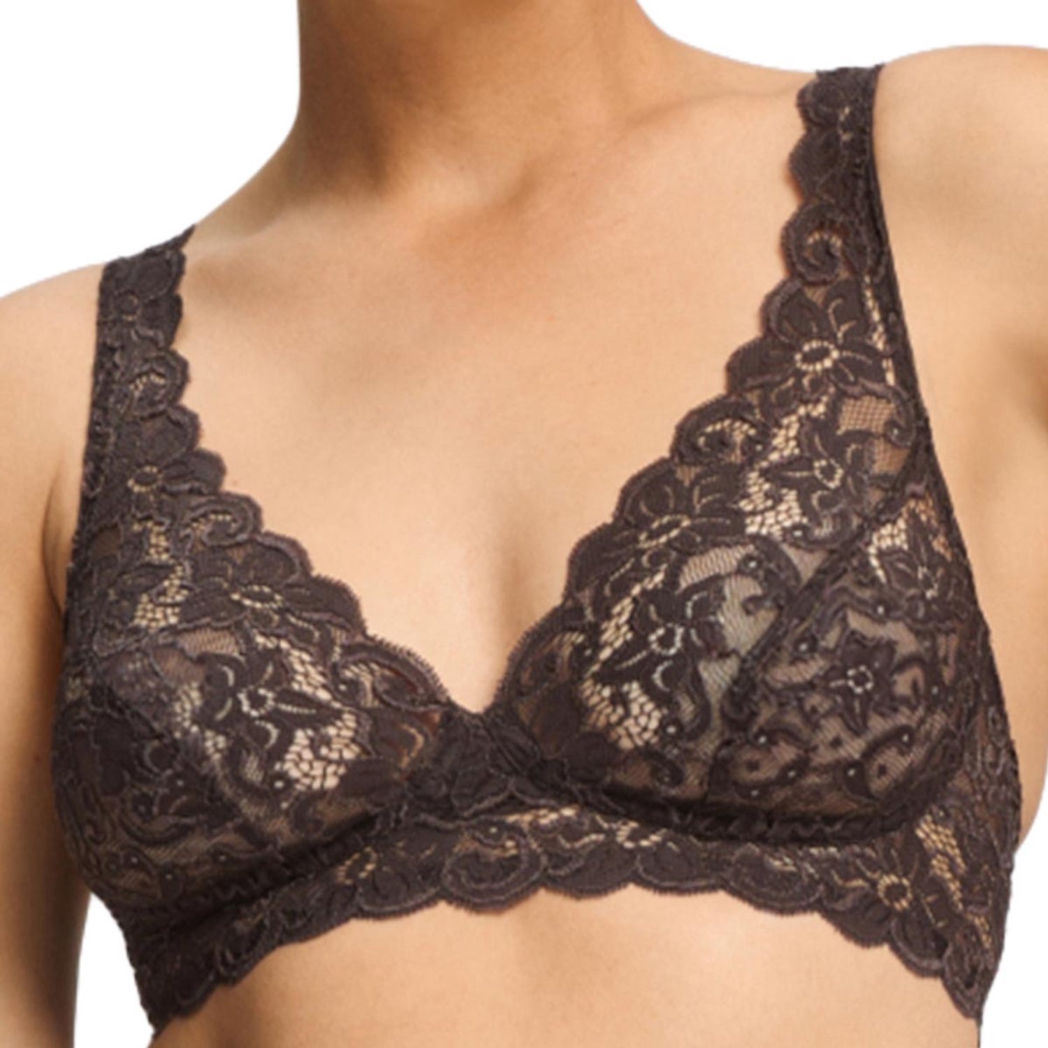 Hanro soft cup bh - zonder beugel Moments dark mocha