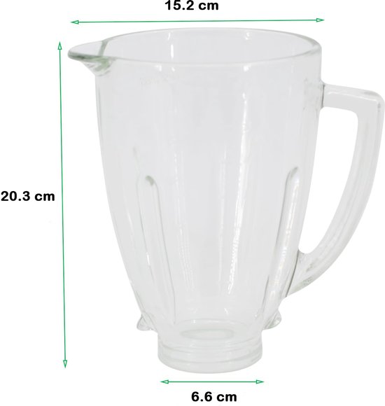 Blenderkan - 6 cups - 1,25 liter - met ijsmes — afbeelding 4