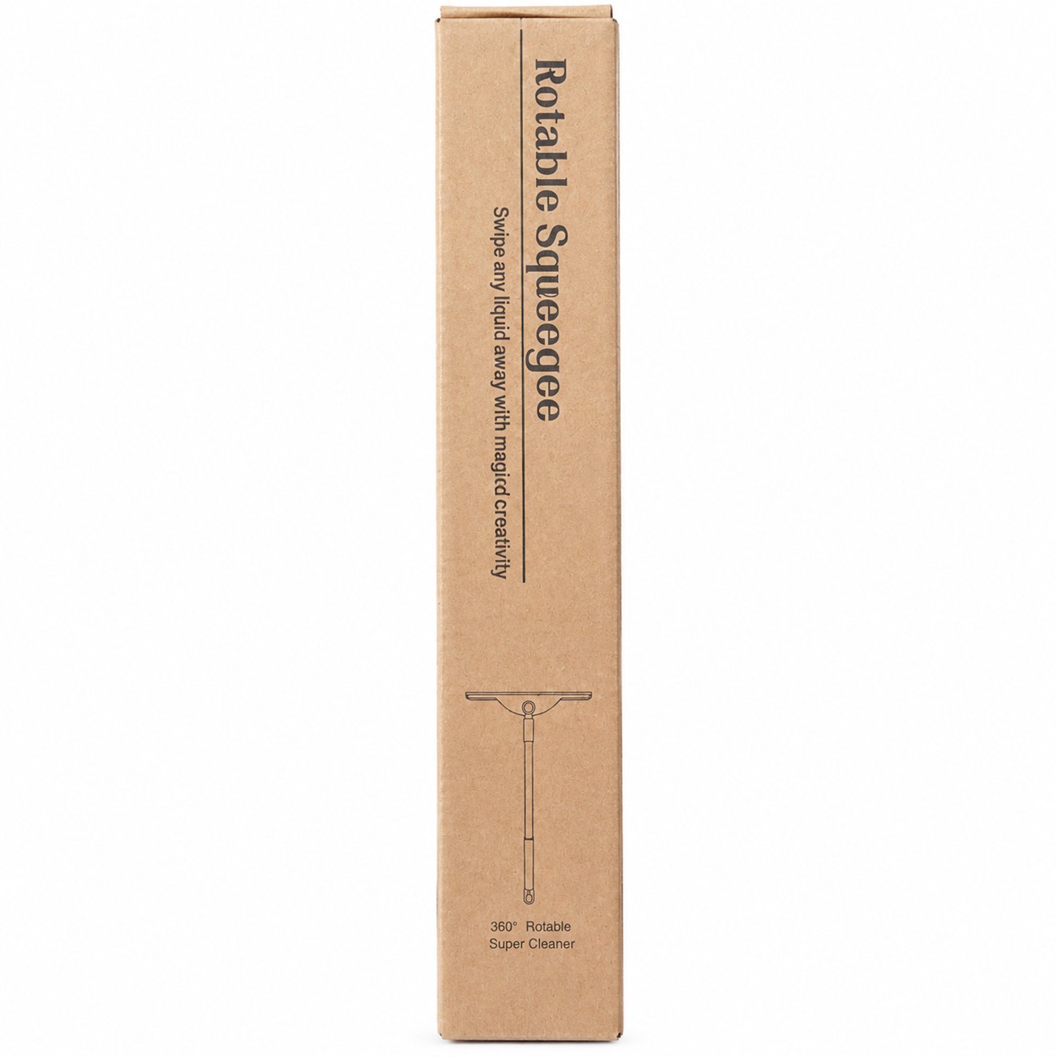 Handwisser voor ramen en badkamer - donkergrijs - 27 x 42,5 x 2,6 cm - in kraftpapieren doos