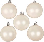 Kerstballen. wit. parelmoer. d: 6 cm. 20 stuk/ 1 doos