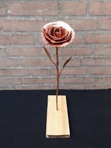 Koperen Roos - Handgemaakte Roos - Moederdag Cadeau - Roos Handgemaakt Van Koper - Valentijnsdag Cadeau - Huwelijk