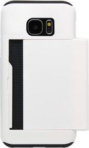 ADEL Kunststof Back Cover Hardcase Hoesje Geschikt voor Samsung Galaxy S7 - Pasjeshouder Wit