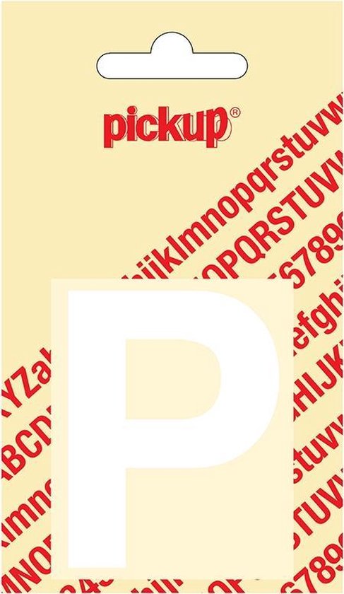 Pickup plakletter Helvetica 60 mm - wit P