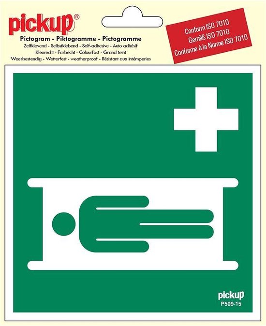 Pictogramme vinyle 15x15cm - Civière