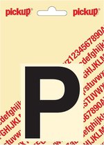 Pickup plakletter Helvetica 80 mm - zwart P