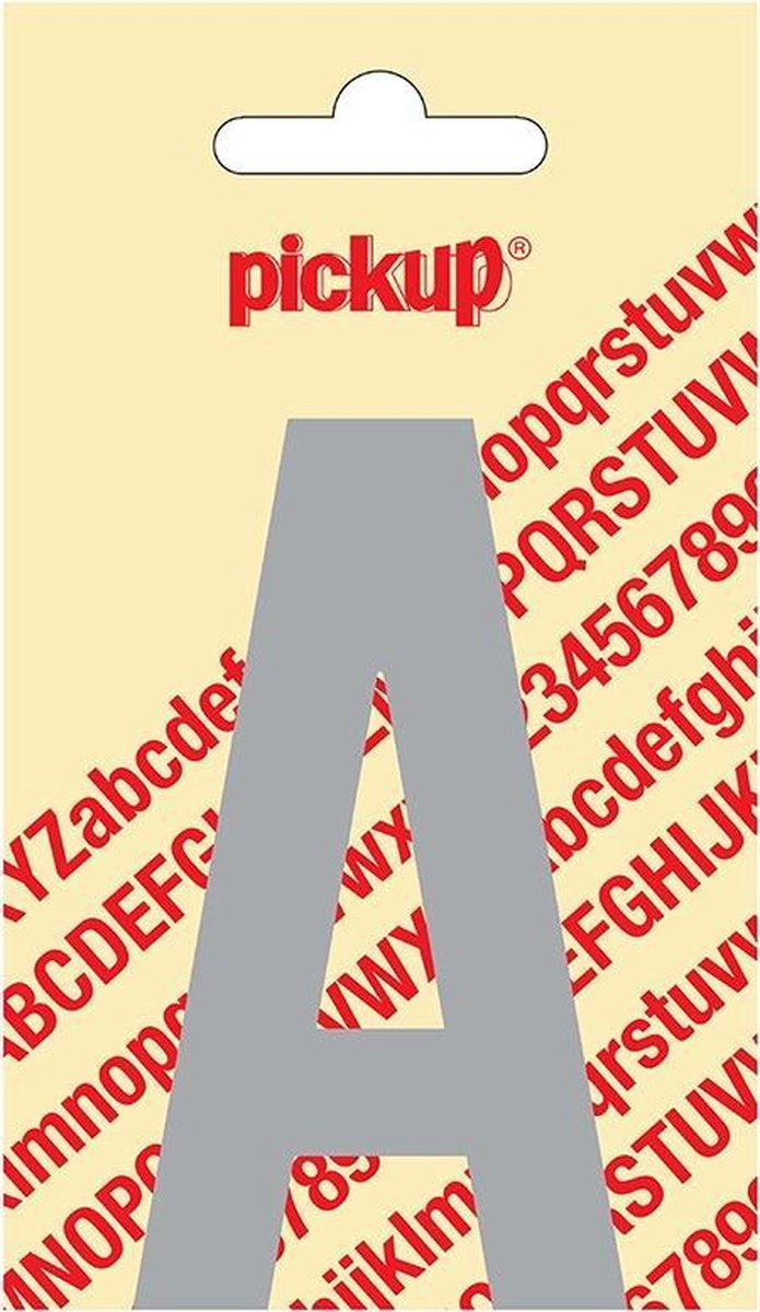 Pickup plakletter Nobel 90 mm - lichtgrijs A