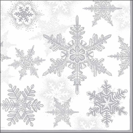 20 servetten Kerstmis sprookjesachtig winterdorp als tafeldecoratie. Papieren servetten met motief. Ook voor decoupage en servettentechniek 33x33cm