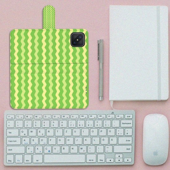 Portefeuille OPPO Reno4 Z Housse pour Green Waves