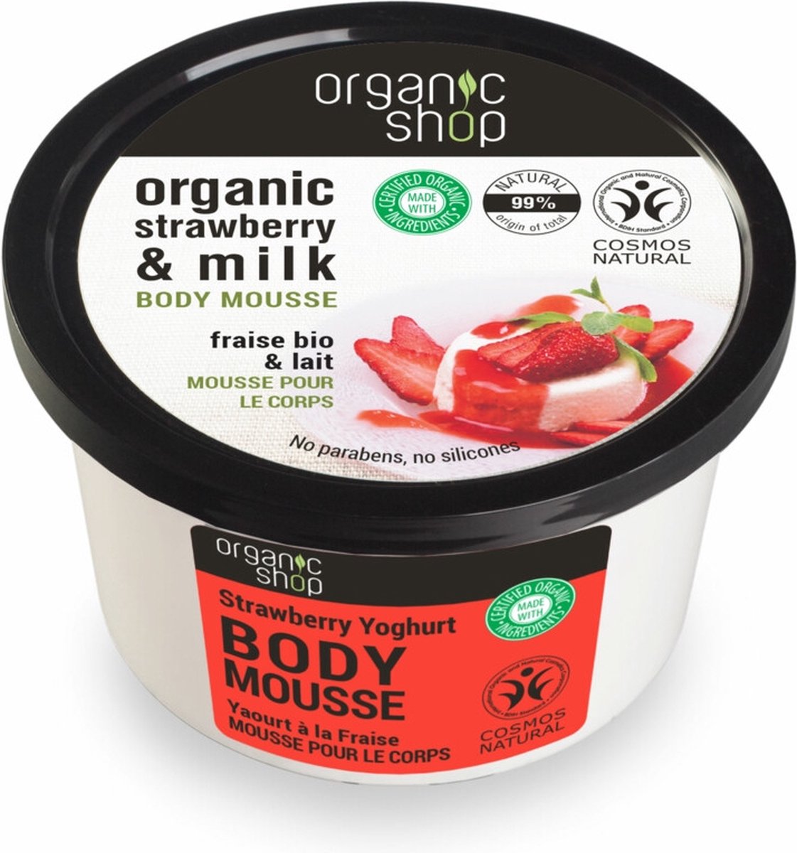 Organic Shop Strawberry Yoghurt Body Mousse 250 ml