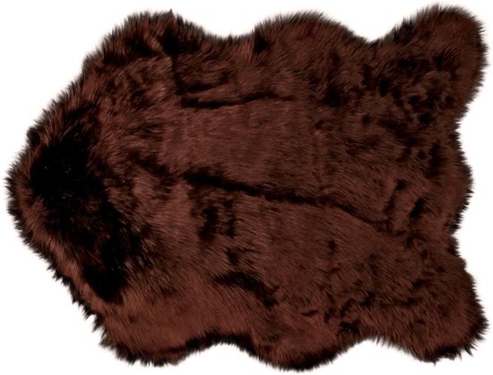 Unique Living | Floormat fake fur 60x90cm bison brown