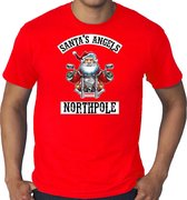 Grote maten fout Kerstshirt / Kerst t-shirt Santas angels Northpole rood voor heren - Kerstkleding / Christmas outfit 4XL