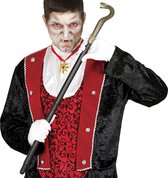 Halloween - Vampier/Dracula zwarte wandelstok met slang 78 cm - Halloween/Horror verkleed accessoire - Scepters/staffen/wandelstokken