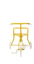 classic driewieler foxrider geel met houten zitting