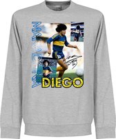 Diego Maradona Boca Old Skool Sweater - Grijs - 3XL