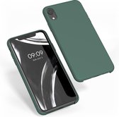 kwmobile telefoonhoesje voor Apple iPhone XR - Hoesje met siliconen coating - Smartphone case in mosgroen