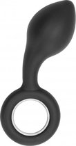 No. 63 - Dildo With Metal Ring - Black - Butt Plugs & Anal Dildos - black - Discreet verpakt en bezorgd