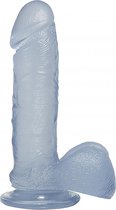 7 Inch Realistic Cock with Balls - Clear - Realistic Dildos - transparent - Discreet verpakt en bezorgd