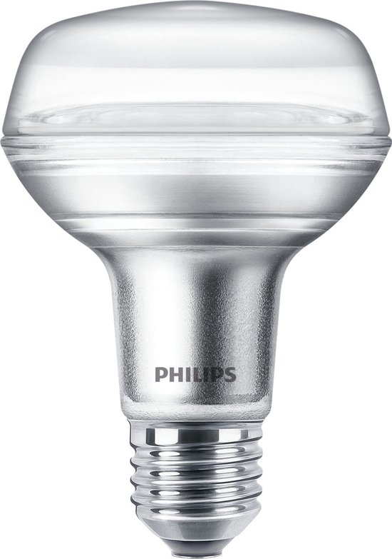 Philips LED reflectorlamp R80 E27 4.2W 345lm 2700K 36º dimbaar Ø8cm