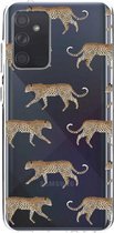 Casetastic Samsung Galaxy A72 (2021) 5G / Galaxy A72 (2021) 4G Hoesje - Softcover Hoesje met Design - Hunting Leopard Print