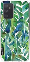 Casetastic Samsung Galaxy A52 (2021) 5G / Galaxy A52 (2021) 4G Hoesje - Softcover Hoesje met Design - Green Philodendron Print