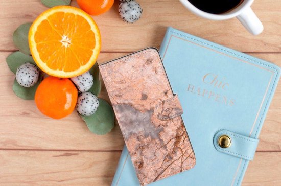 Etui pour Téléphone OPPO Reno 4 Pro 5G Coque Orange De Marbre