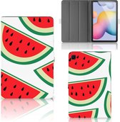 Print Case Samsung Galaxy Tab S6 Lite | Tab S6 Lite 2022 Tablet Hoes met Magneetsluiting Watermelons
