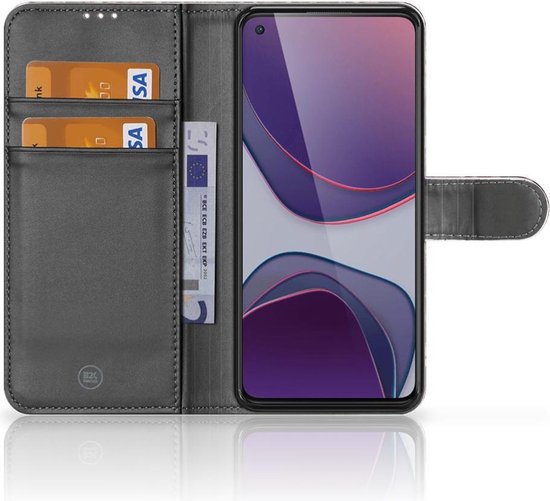 PU Premium Housse pour OnePlus 8T Portefeuille Grains De Café