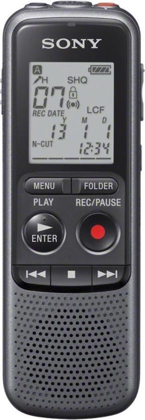 Sony ICD-PX240 digitale voicerecorder- 4GB - Donkergrijs