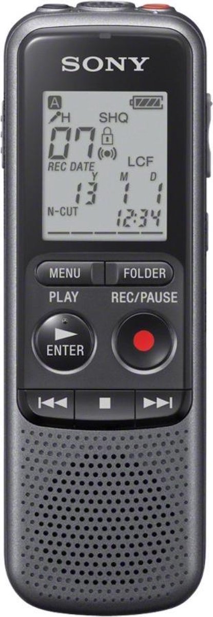 Sony ICD-PX240 digitale voicerecorder- 4GB - Donkergrijs - Sony