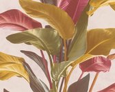 SPOON PLANT FEUILLES WALLPAPER - Marron Oranje Rouge - AS Creation Metropolitan Stories 2
