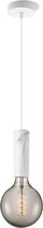 Home Sweet Home hanglamp Marmer Saga Spiraal - hanglamp inclusief LED lamp G125 dubbele spiraal - dimbaar - pendel lengte 100 cm - inclusief E27 LED lamp - rook