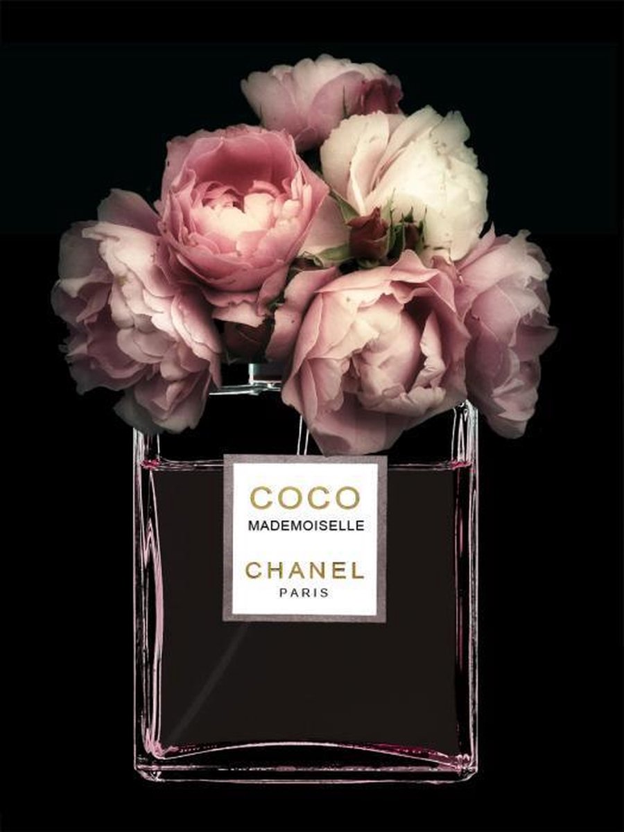 datum Gymnastiek Praten Glasschilderij metal - Chanel Parfum flesje - 60x80 cm - Wanddecoratie |  bol.com