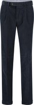 The English Hatter Mannen Corduroy Pantalon Smalle Rib Blauw Katoen Maat: 52