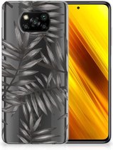 Back Case TPU Siliconen Hoesje Xiaomi Poco X3 | Poco X3 Pro Smartphone hoesje Leaves Grey