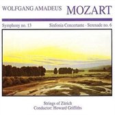 1-CD MOZART - SINFONIE NR. 13 / KONZERTANTE SINFONIE / SERENADE NR. 6 - STRINGS OF ZURICH / HOWARD GRIFFITHS